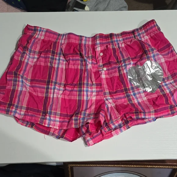 Vtg VS Pink Boxer Sleep Short Nwt Large - Picture 1 of 2